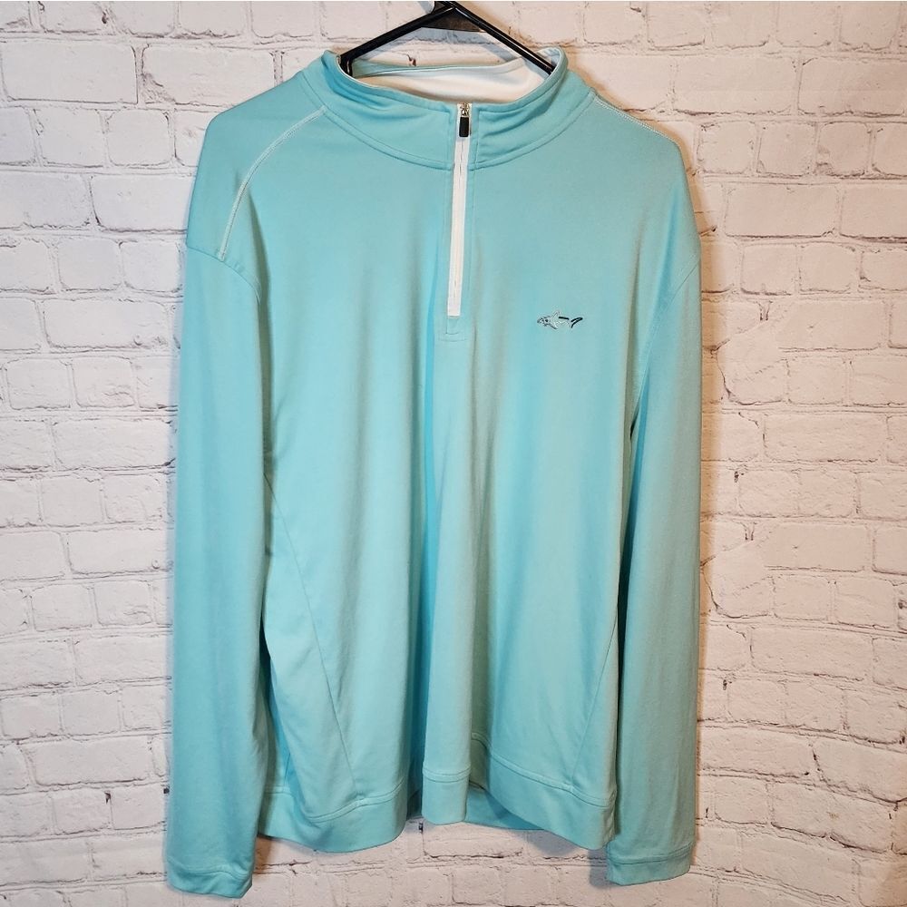 Men's Greg Norman/Tasso Elba zip-up fleece sweater, size Large